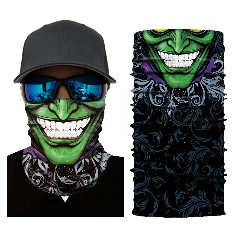 Skull Motorcycle Face Mask Biker Balaclava Ride Costume Scared Bandanas Halloween Mask Ghost Sport Face Shield Mascara Moto