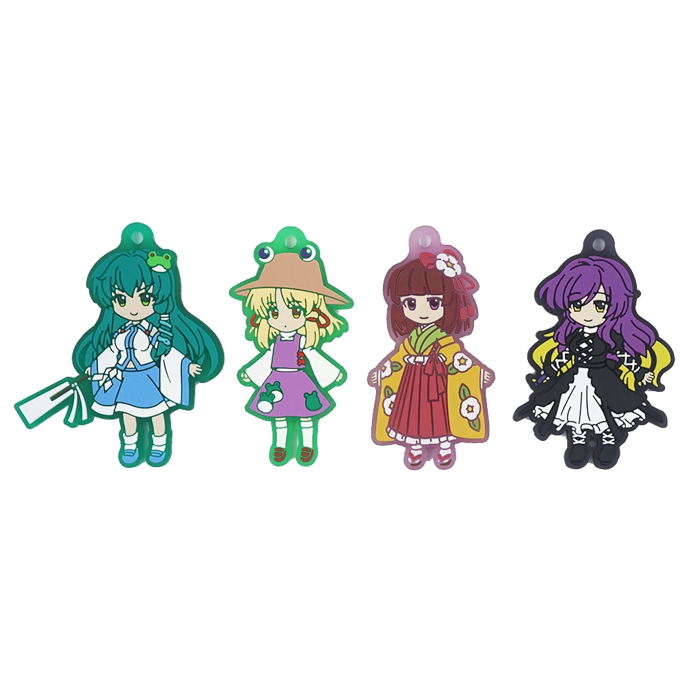Проект Touhou, аниме, Мория сувако, кочия, Сана, хиеда, не акию, хиджири, бикурен, проект в восточном стиле, 5 см, резиновый брелок