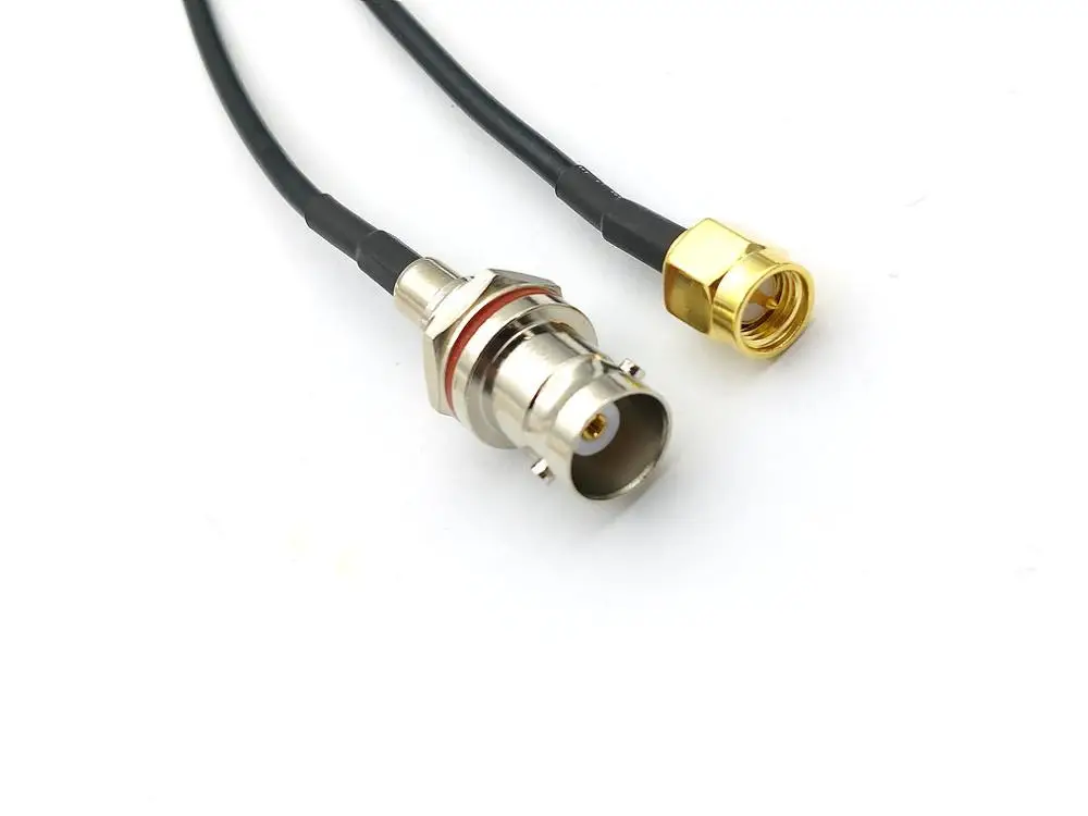 Imagem -03 - Bnc Fêmea ao Cabo Rg174 Coaxial Masculino de Sma 20 Peças 50 Peças