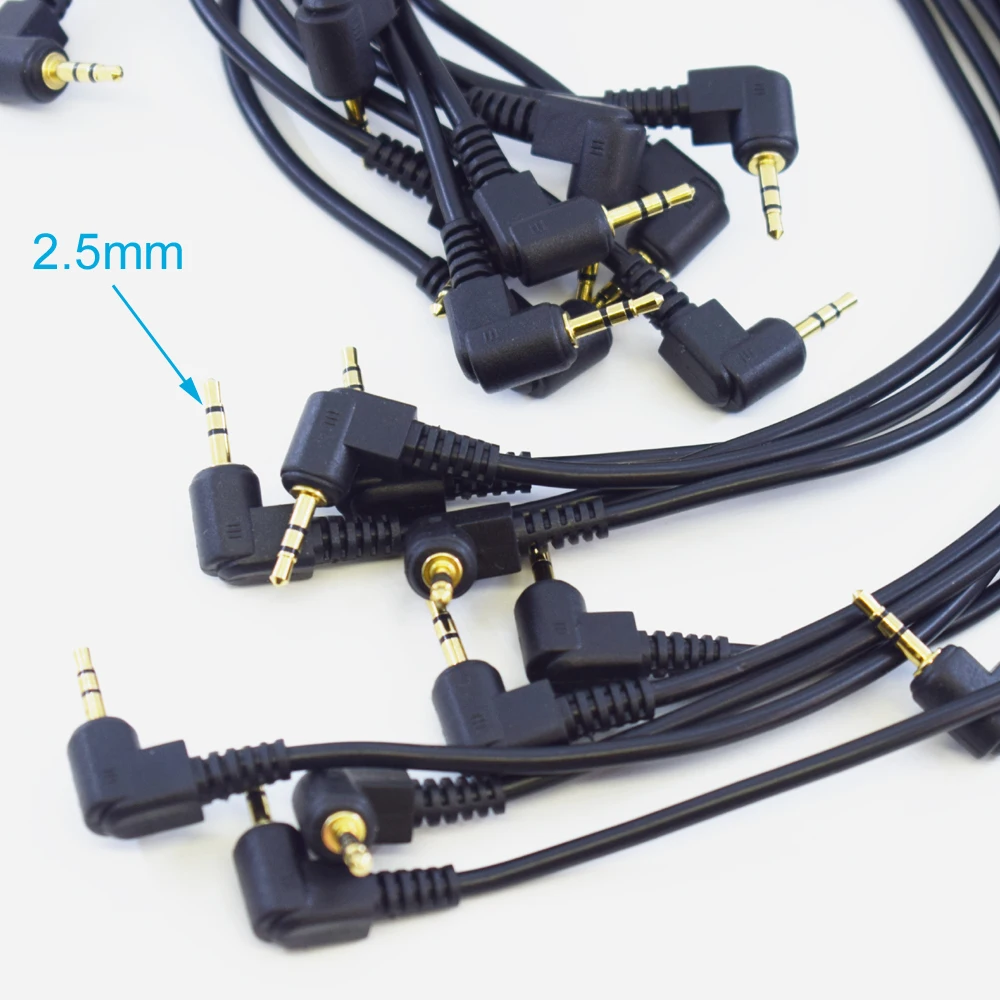 1pc Right Angle 30cm 2.5mm Stere Male to 2.5mm Male Aux Audio Adapter Cable Item No.: 4-0379