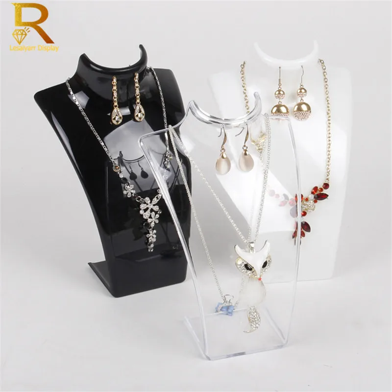 

New and Hot Sale Three Colors 20*13.5*6cm Mannequin Necklace Jewelry Pendant Display Stand Holder Show Decorate Retail