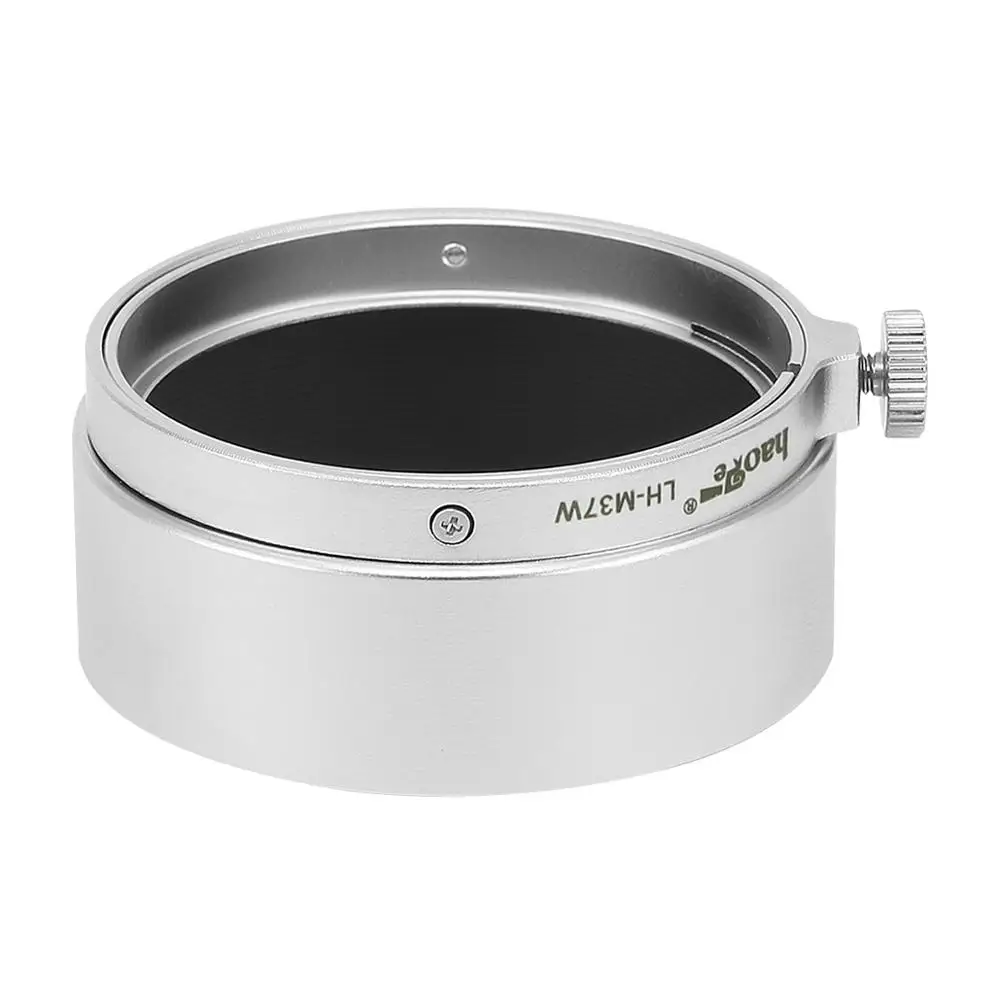 Haoge LH-M37W Metall-Gegenlichtblende für Leica Leitz Elmar 3,5 cm 35 mm f3,5, ersetzt A36 Silber – Detail 2