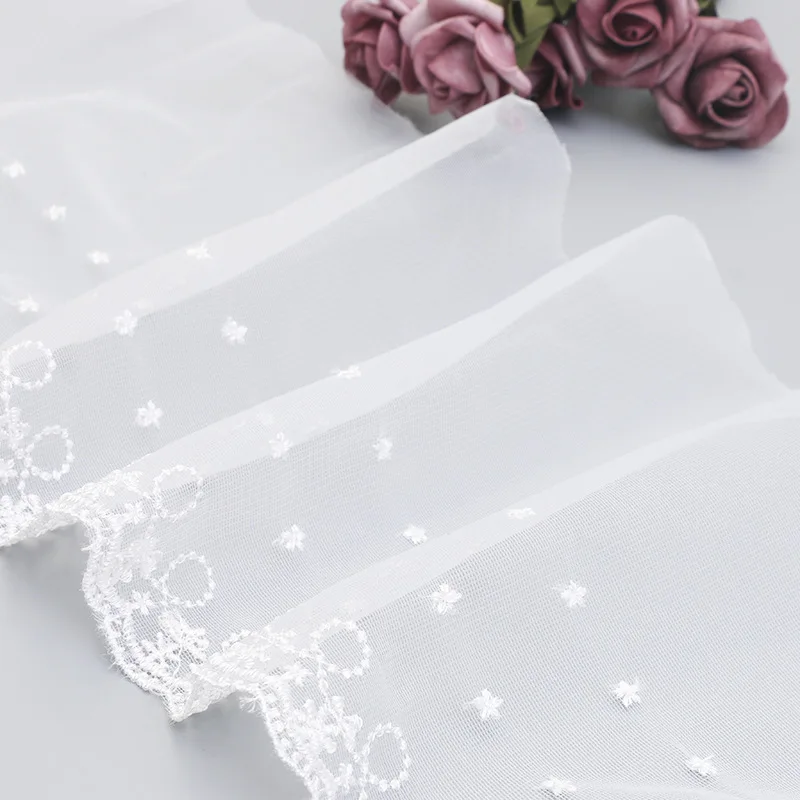 3 Yards hot sale Shaped yarn embroidery lace skirt wedding accessories DIY clothing decoration accessories