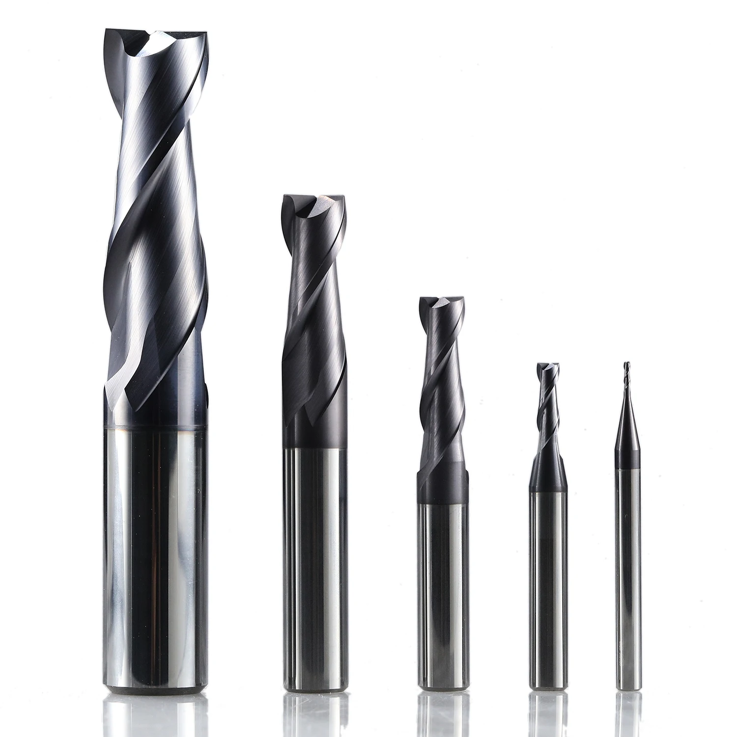 GM-2E GM-2EL D4.0-D20 cnc wood router bits TiAIN coated solid carbide 2 flute 1-20mm end mill milling cutter cnc for steel