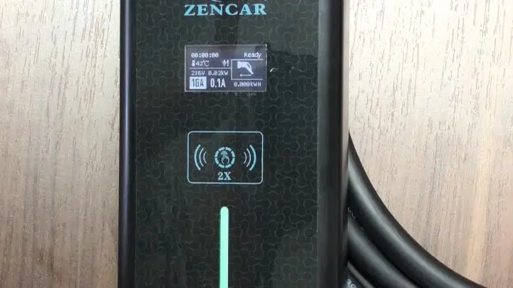 Zencar 6A 10A 16A SAE J1772 type 1 EVSE level 2 smart ev charger with blue cee plug