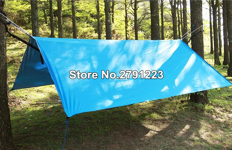 Waterproof Sun Shelter Tent Tarp Anti UV Beach Tent Shade Outdoor Camping Hammock Rain Fly Camping Sunshade Awning Canopy 3x3