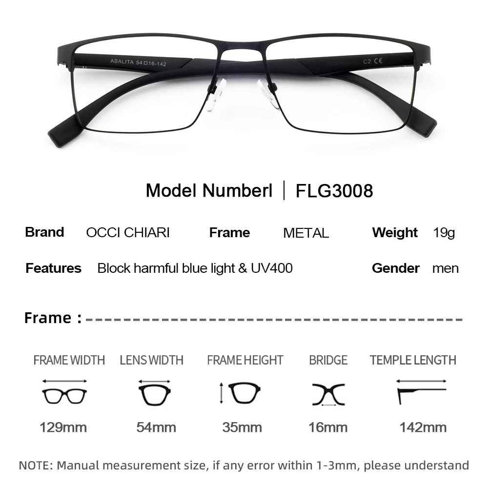 Blue Light Glasses Frame Men Square Eyewear Fashion Metal Eye Myopia Prescription Eyeglasses Acetate Legs Male Optical Frame