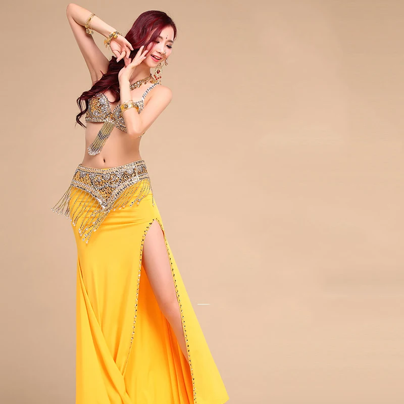 New Women Belly Dance Costume Oriental Bellydance Skirt Bollywood Stage Performance Costumes Bra Skirt Bellydancing Wear DN9418