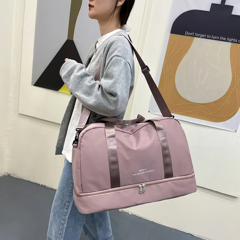 AOTTLA-bolsos de viaje para mujer, bolso de hombro para equipaje, bolso cruzado informal para mujer, bolso deportivo para Fitness, bolso de lona