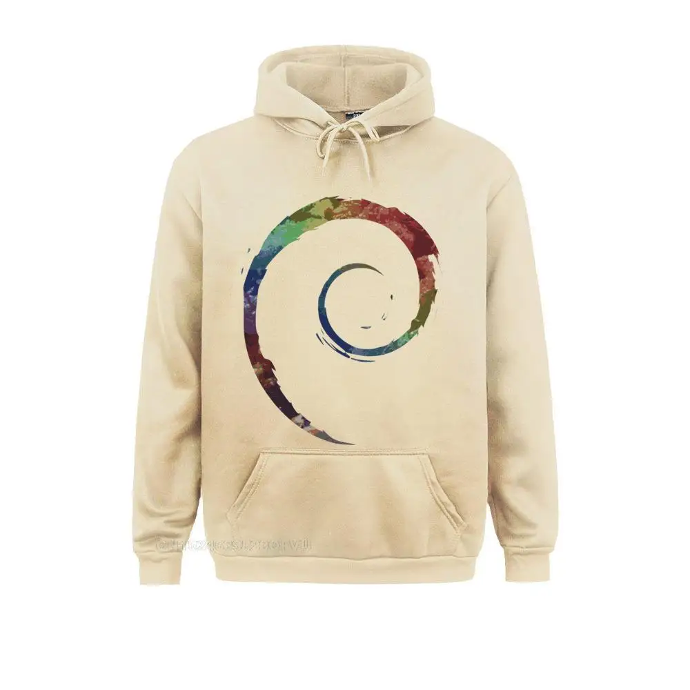 Colorful Debian Sweater Men's Cotton Vintage Sweater Crew Neck Linux Operating System Ubuntu Party