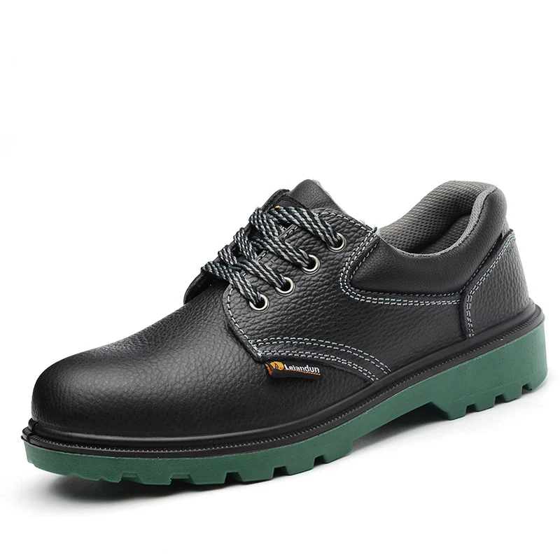mens casual steel toe caps working safety shoes genuine leather tooling security shoe worker safe boots protective footwear male