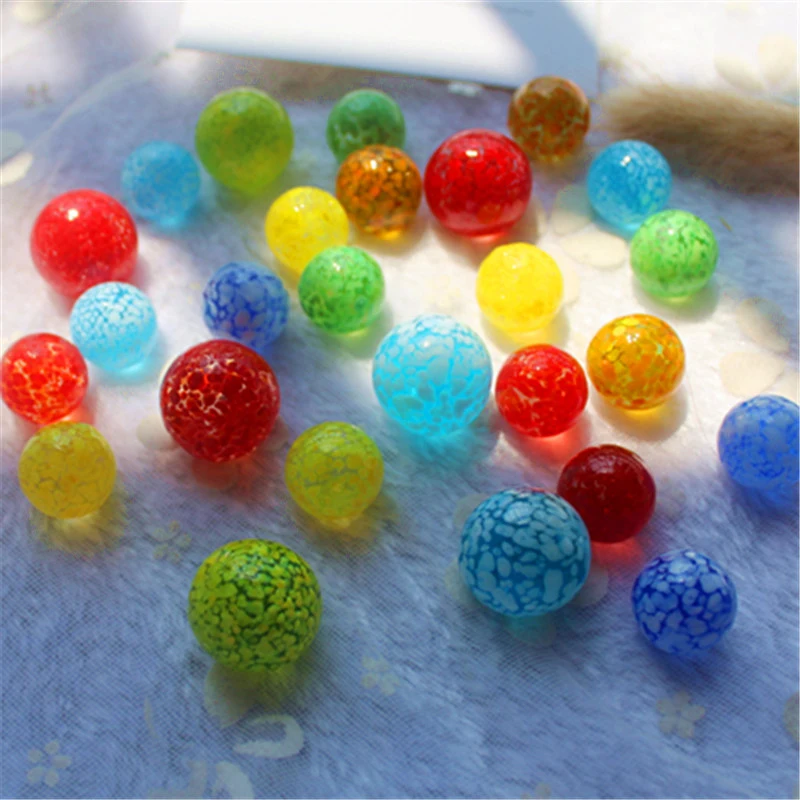 16Mm Pinkycolor Glass Ball Cream Cattle Small Marbles Pat Toys Parent- Child Beads Console Game Pinball Machine Bouncing Ball