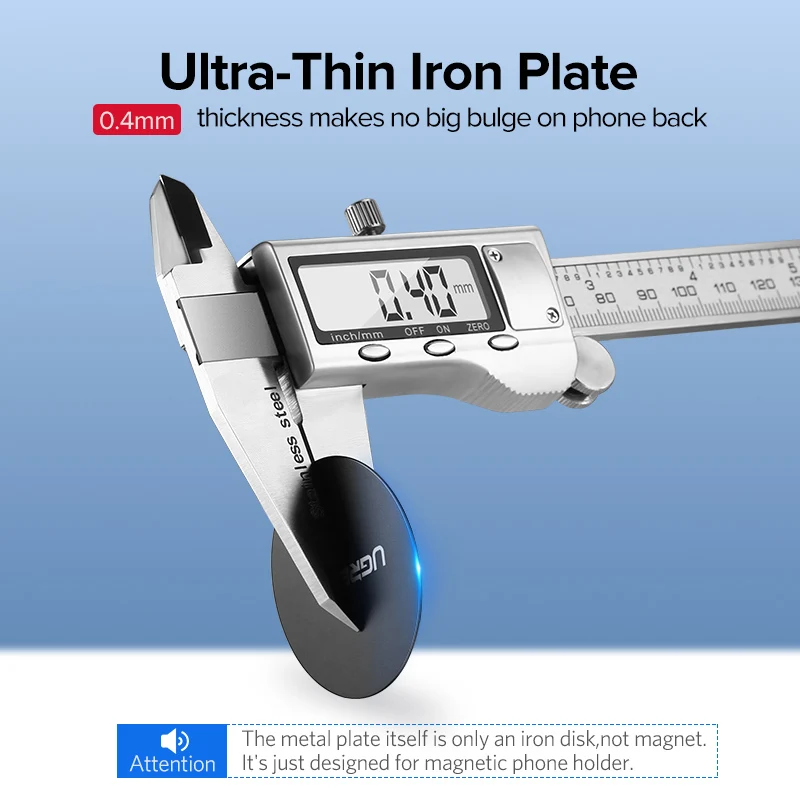 Ugreen Car Phone Holder for Your Mobile Phone Stand In Car Metal Plate Disk For Magnetic Stand CellPhone Car Accessories