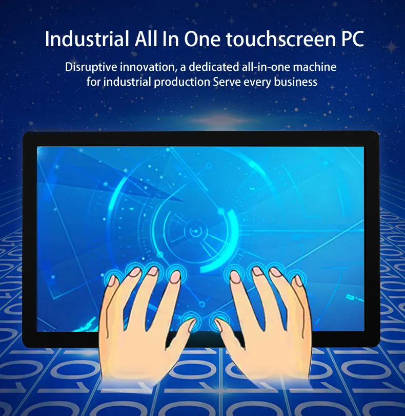 18.5 Inch Industrial Computer Panel PC all-in-one Capacitive Touch Screen Celeron J1900 Bulit-in Wifi 232Com for Win10 Pro