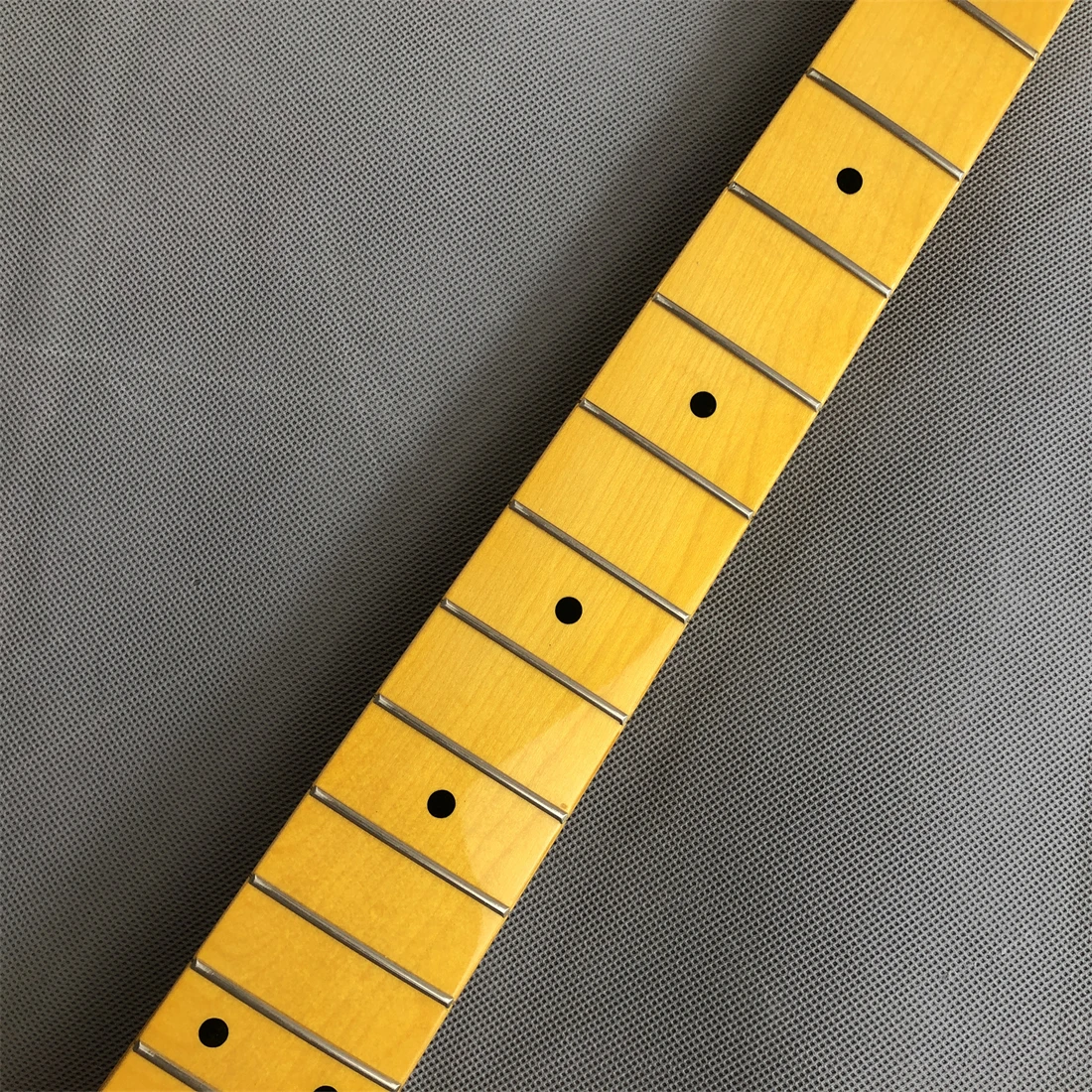 Left hand Guitar Neck Replacement 22 Fret Maple Fingerboard Dot inlay Gloss