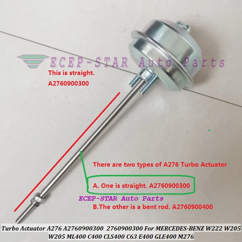 

Turbo Actuator A276 A2760900300 For MERCEDES BENZ W222 W205 ML400 C400 CLS400 C63 E400 GLE400 M276 2760900300 A2760901480