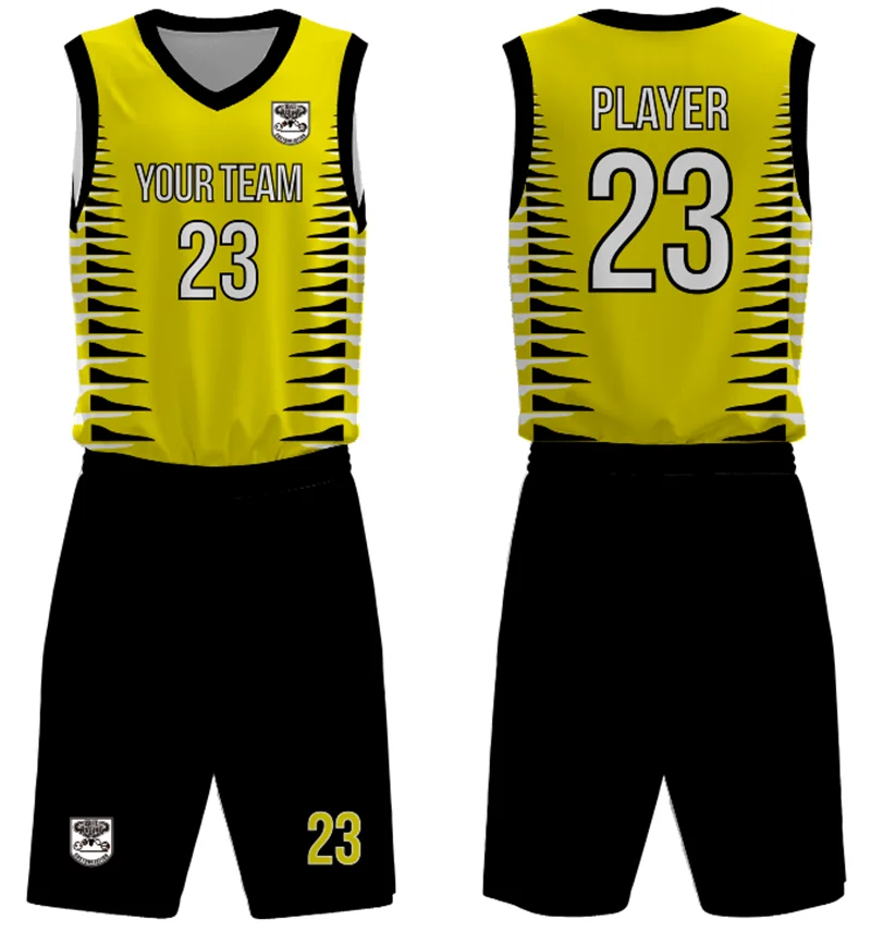 

yellow basketball jersey design custom personalized sport clothing suits basketball kits