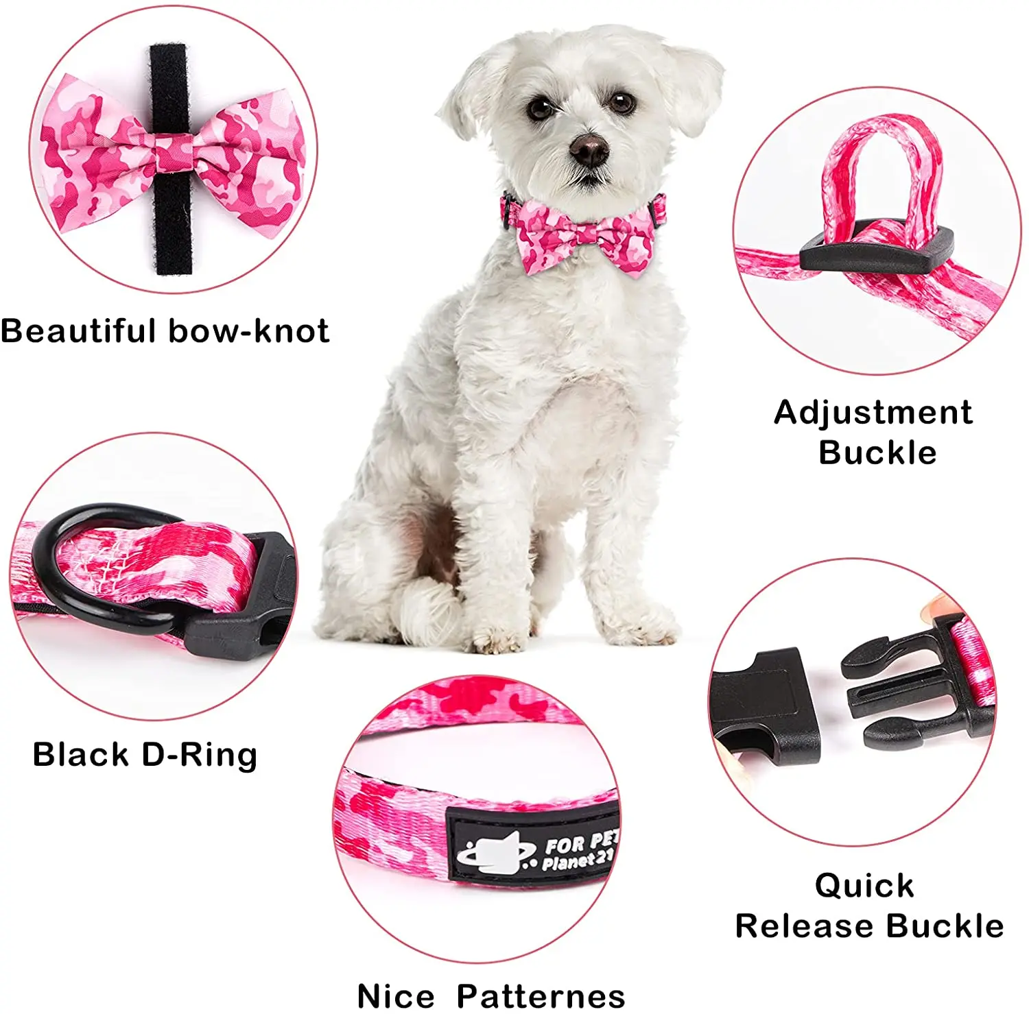 Dog Harness Suit Include Vest Harness Collar Leash Handkerchief Scarf Poop Bag Accessories for Pet Cat Dogs Supplies Set