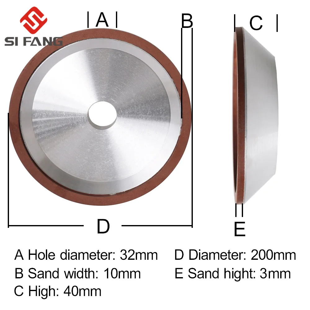 75/100/125/150mm Resin Diamond Grinding Wheel Cup Grinder Disc for Carbide Metal Angle Grinder Tool 120/150/180/240/320/400#
