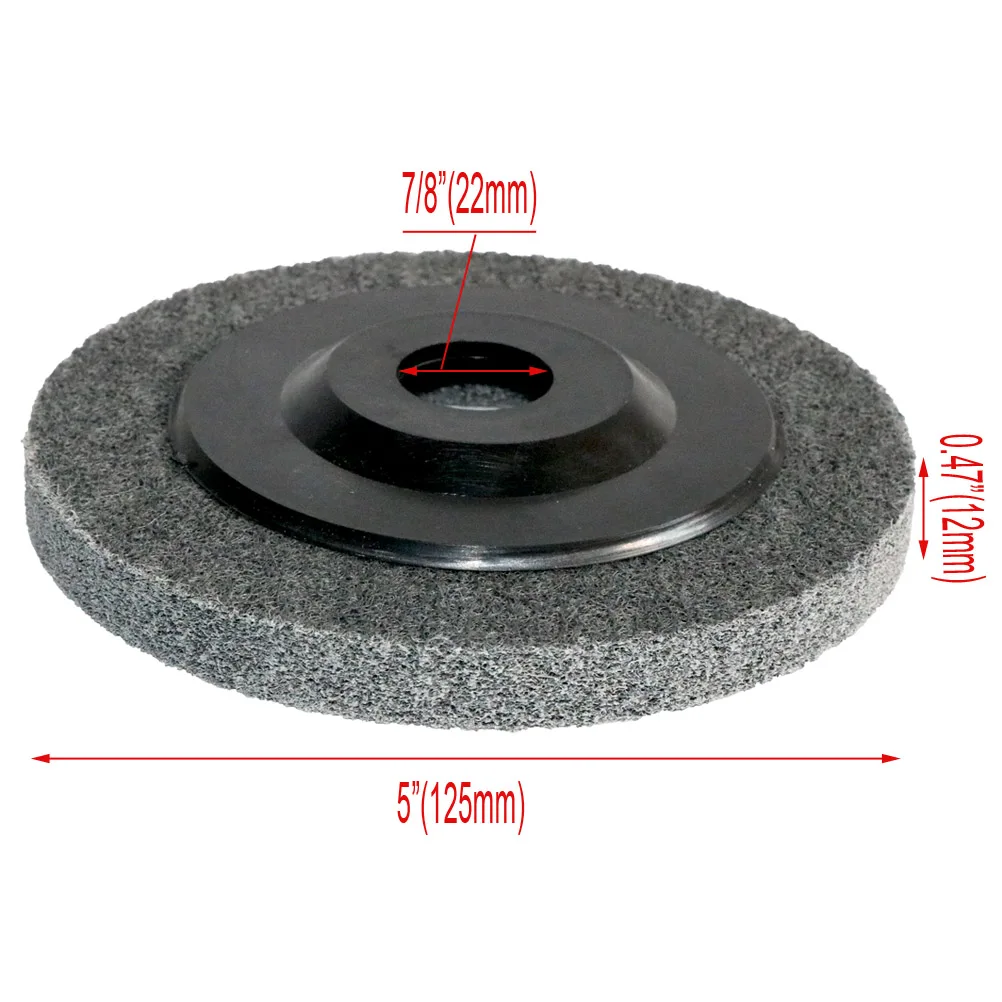 1pc 115/125mm Nylon Faser Klappe Polieren Rad Disc Für Winkel Grinder Für Holz Metall Polieren – Detail 1