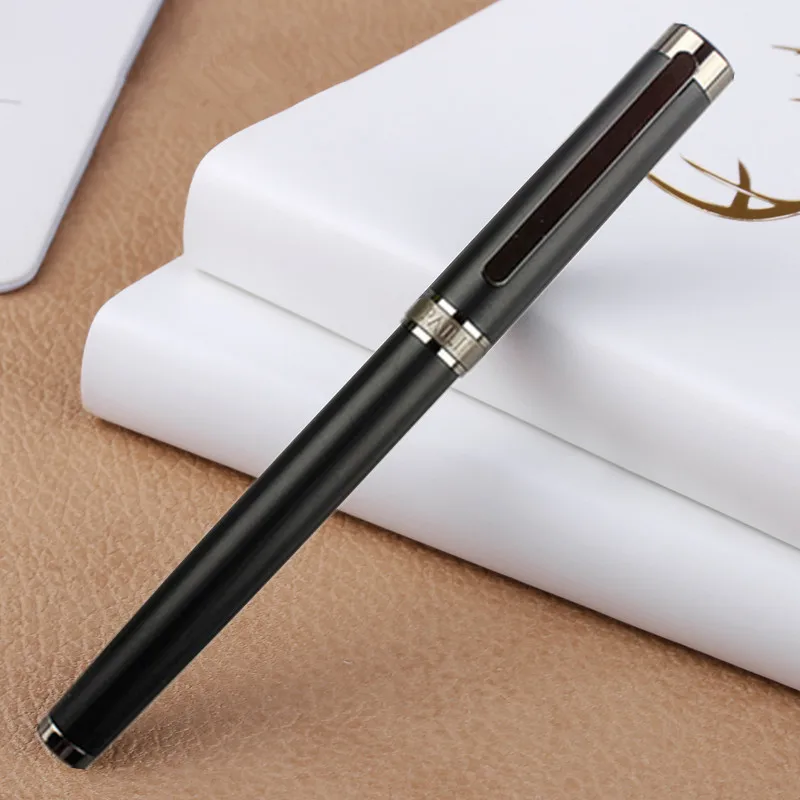 

PAILI Black Metal Fountain Pen Titanium Black Nib 0.38/0.5mm Matte Barrel Gift BAG Option Business Pen