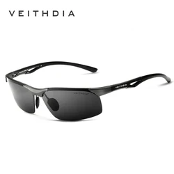 VEITHDIA Sunglasses Aluminum Magnesium Rimless Sports Outdoor Driving Men Polarized UV400 Sun Glasses Eyewear For Male 6591