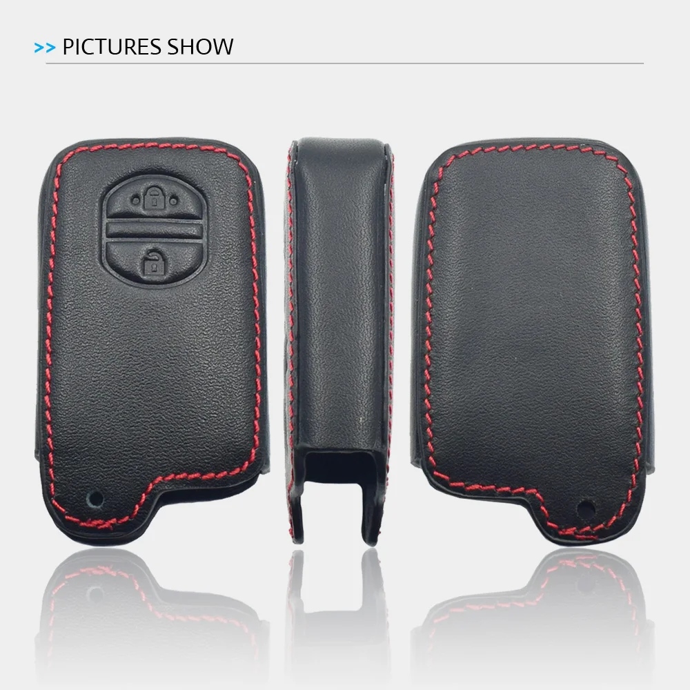 ATOBABI Leather Car Key Case For Toyota Avalon Camry Corolla Highlander Prius RAV4 Venza 2 3 4 Button Smart Remote Control Cover