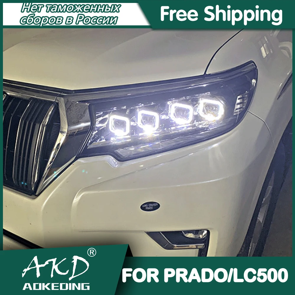 Headlights For Toyota Prado 2018-2020 LC150 DRL Head Lamp LED Bi Xenon Bulb Fog Lights Tuning Car Accessory