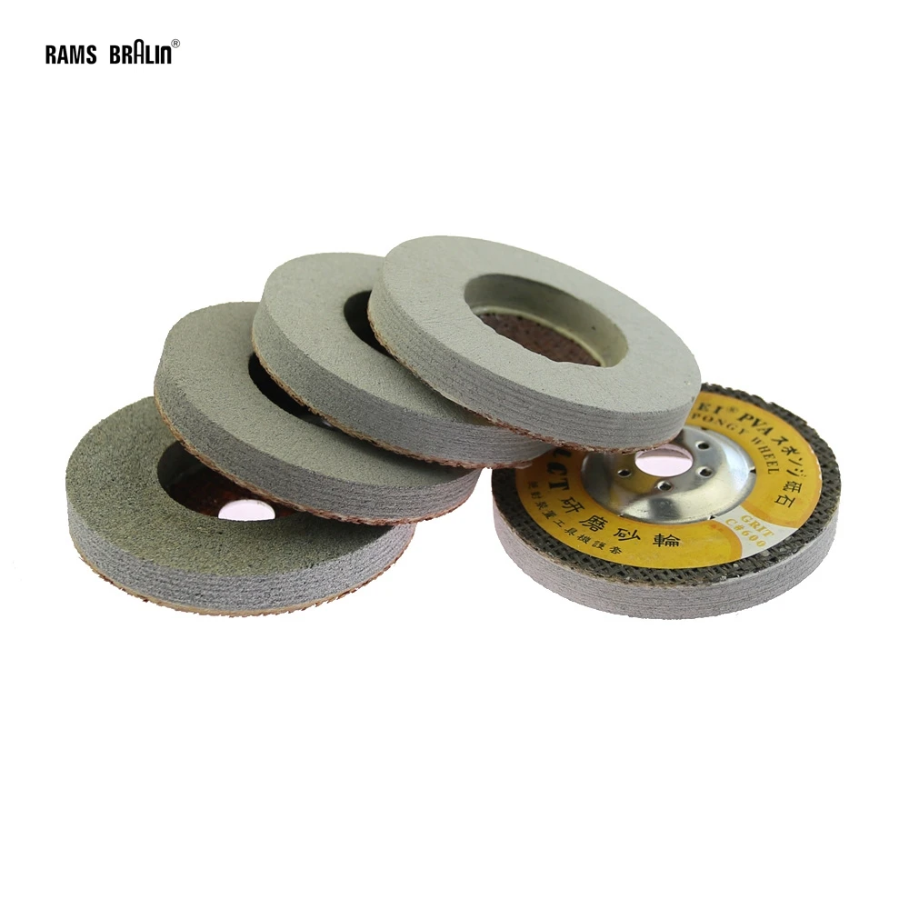 

1 piece 4" PVA Spongy Wheel Grindstone Sponge Abrasive Grinding Wheel for Glass Stone Polishing