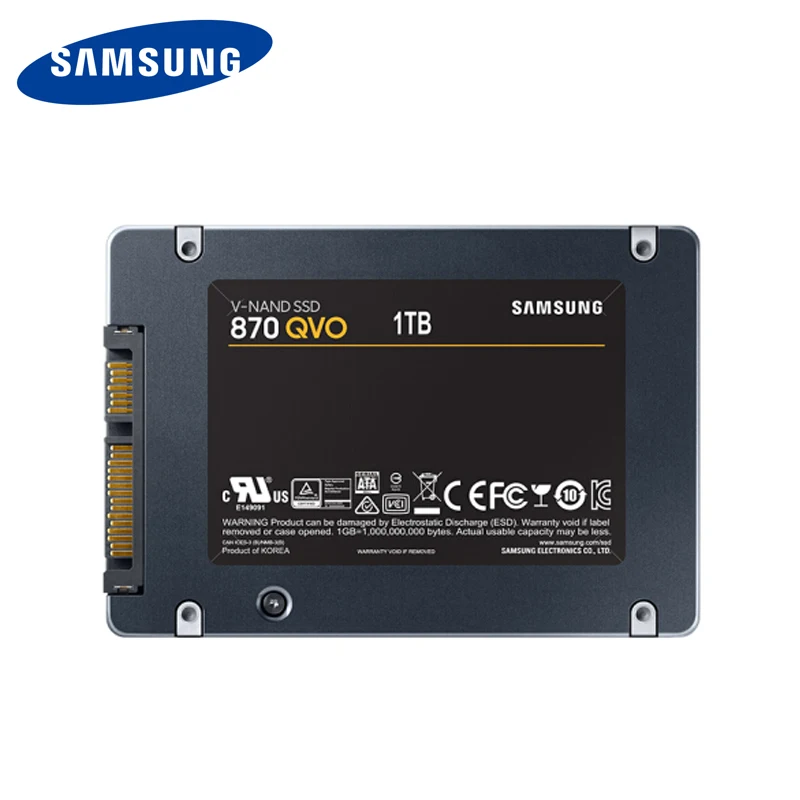 Imagem -05 - Samsung-disco Rígido de Estado Sólido para Desktop Ssd Novo 100 870 Qvo 1tb 2tb 25 4tb 8tb Hdd Interno Sata Iii Qlc Sata3