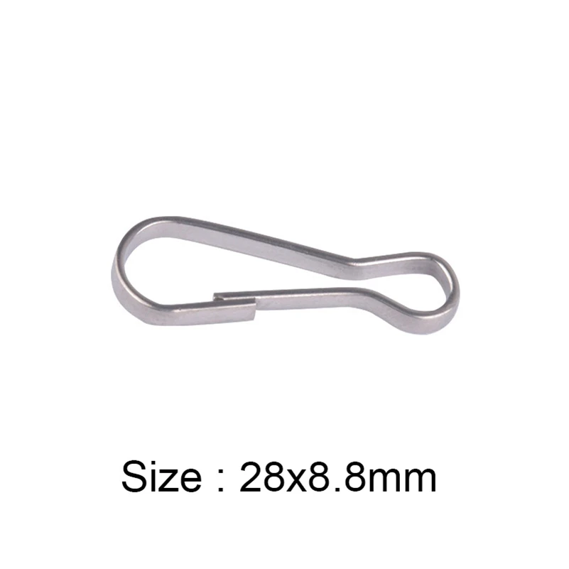 50PCS/Lot Wholesale Stainless Steel Key Buckle Hike Buckle Hook Clasp For Handbag Jewelry DIY Making Key Connector