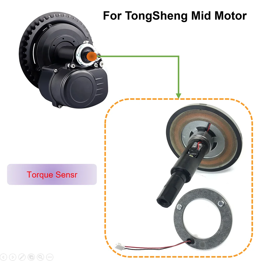 Torque Sensor 36V 48V Electric Bicycle Parts Replacement Torque Sensor for TongSheng Mid Drive Motor TSDZ2