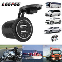 USB Quick Charger Fast Charging Splitter Socket Outlet Adapter 12V 24V Car Marine Caravan Truck Ship Auto Accessories Universal