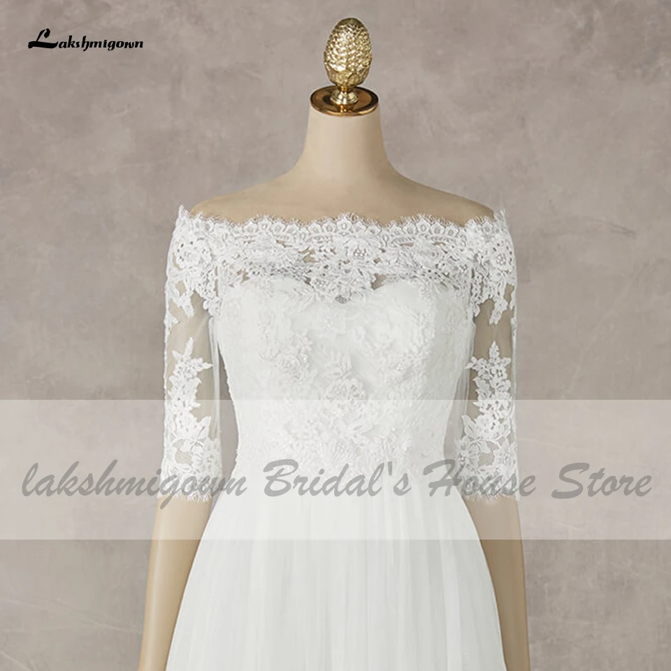 Lakshmigown curto casamento bolero mulheres capes rendas acima de volta sexy nupcial cabo femme acessórios de casamento 2020