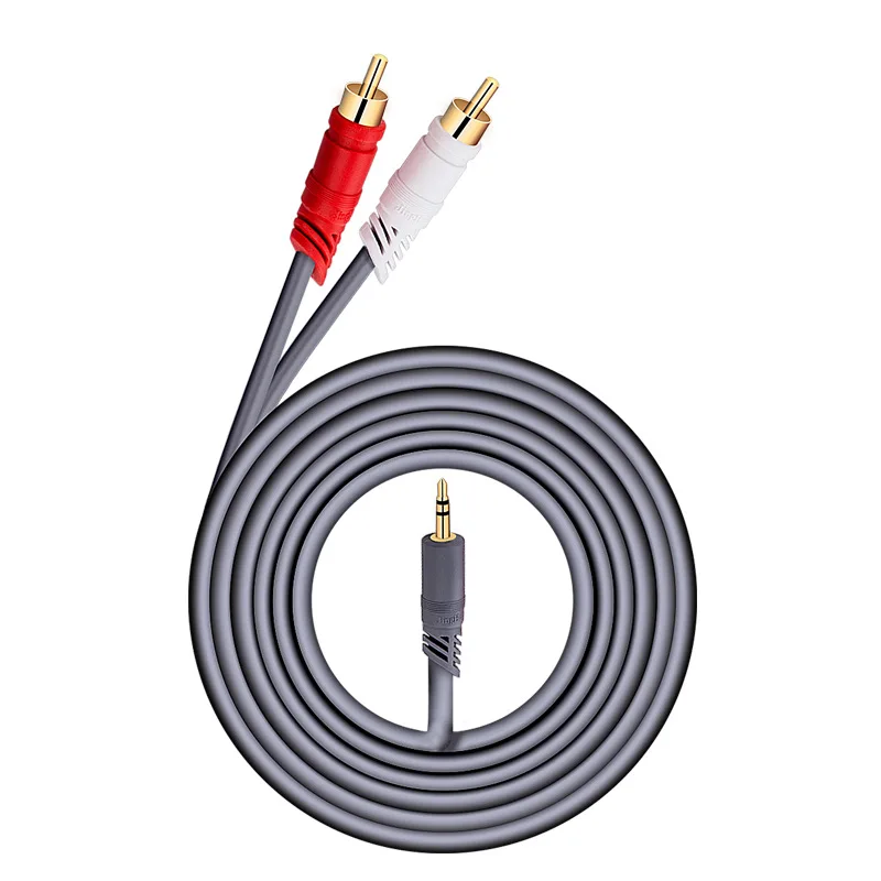 RCA Audio Cable,3.5mm to 2rca Aux rca Jack 3.5 Audio Stereo Extension Cable 4.5/10/16.5/33/50/66/99Ft for Amplifier Home Theater