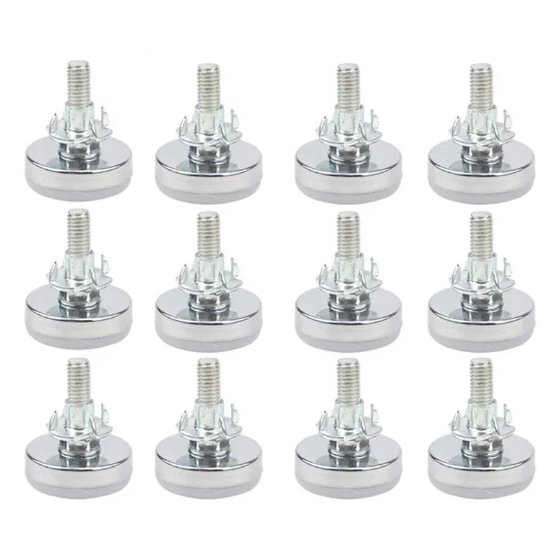 12 par M8x33mm Niwelatory meblowe Stopka poziomująca do stołu Regulowana z nakrętkami T (12 szt. Śrub do nóg meblowych i 12 szt. Nakrętek T)
