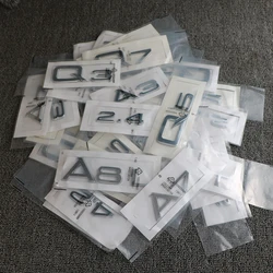 Rear Trunk Emblem Logo Badge Sticker For Audi A3 A4 A5 A6 A7 A8 Q3 Q5 Q7 3.2 3.0T 2.0T 4.2 2.4 3.6