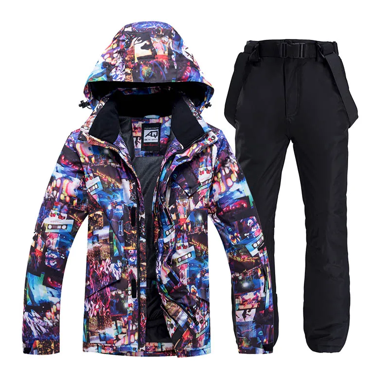 

Winter Ski Suit Men Waterproof Windbreak Snow Set Snowboard Jacket Pants Suit High Quality Skiing Wear Promotion Size S,M,L,XL