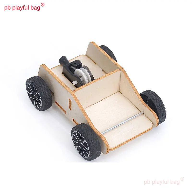 PB Playful Bag Steam Education Wooden assembly building blocks Pull trolley Children's toys DIY car Creative gifts UG94