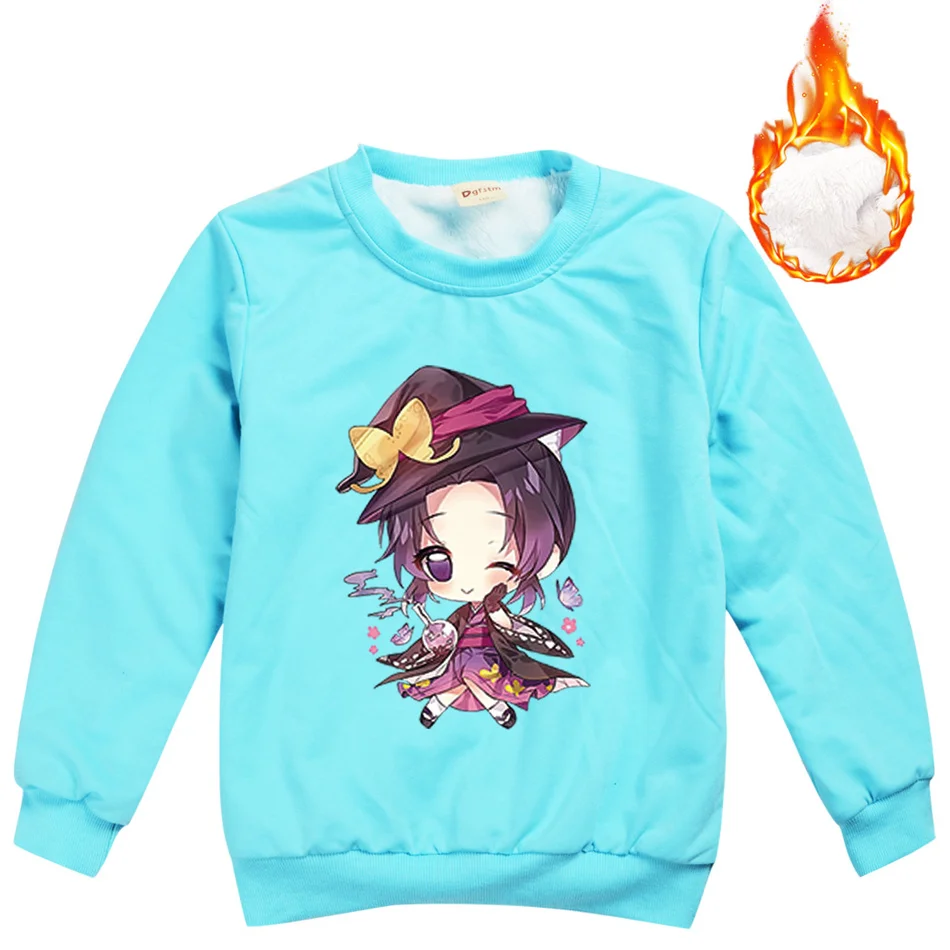 

Anime Demon Slayer Kimetsu No Yaiba Boy Girl Hoodies 2-13Y Kids Clothes Blade of Ghost Graphic Sweatshirt Children Warm Pullover