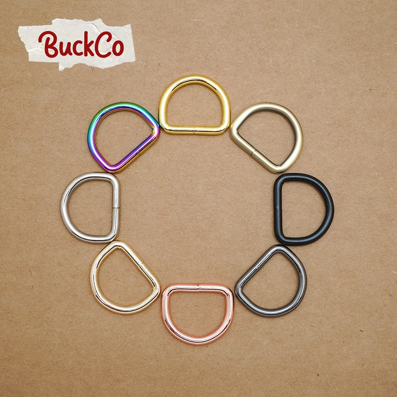 10pcs/lot 25mm Nickel plated D-Rings dog leash webbing strapping bags garment accessory retailing non welded metal 8 colours