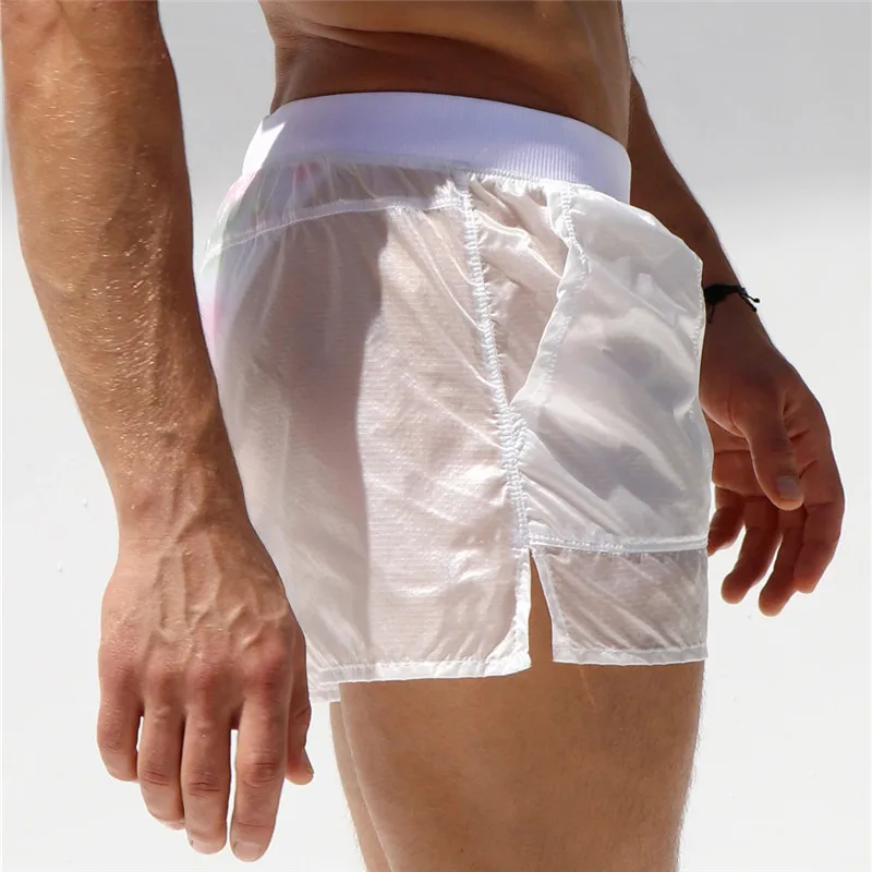 Sommer Sexy Bademode männer badeanzug badehose Transparent sunga herren schwimmen briefs Strand Shorts mayo sungas de praia homens