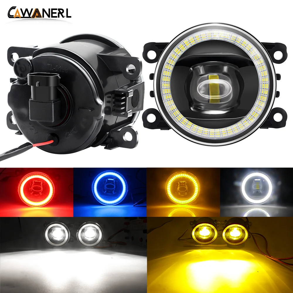 2in1 Car LED Fog Light Assembly Angel Eye DRL Daytime Running Lamp 30W H11 12V For Land Rover Range Rover Freelander Discovery