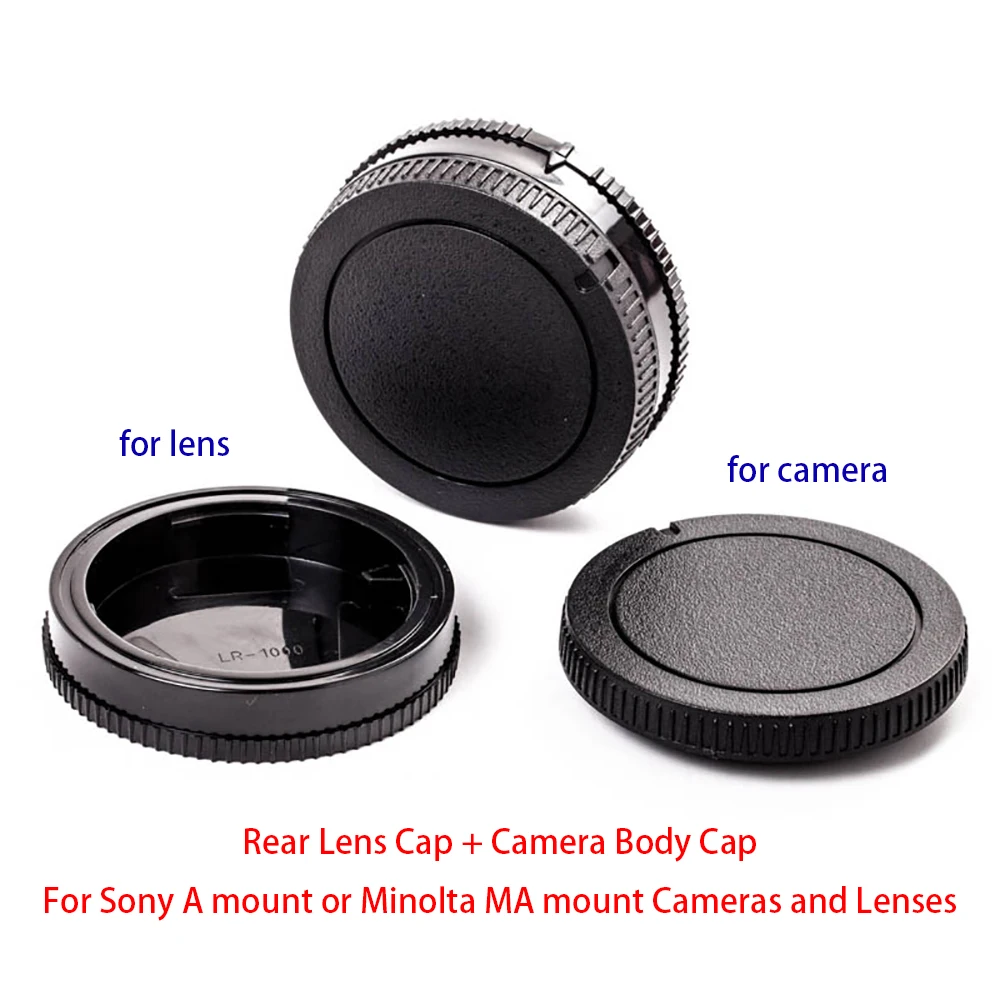 黒いプラスチック製カメラのボディキャップのセット,リアレンズのキャップ,牡丹のafのマウント,カメラとレンズ