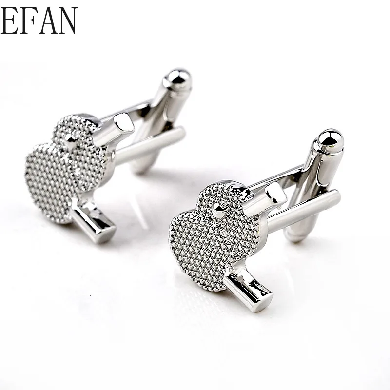 New Luxury Birthday Gifts Brand Cuff Button French Cufflinks for Men Table Tennis Shirt Racket Ping Pong Sport Cuff Button