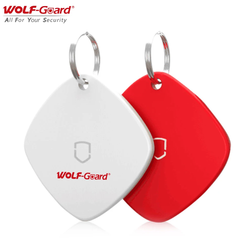 

2pcs/lot Wolf-Guard EM4100 125KHz RFID Proximity ID Card Token Tags Key Fobs Keyfobs for Wolf-Guard Alarm System