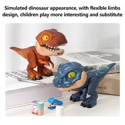 6pcs/set Dinosaur Stationery Set Eraser Ruler Pencil Sharpener Binding Machine For Students School Supplies Stationery Set Gift