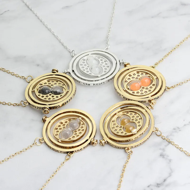 Wholesale 20pcs/lot Fashion High Quality Rotating Necklace Glass Pendant Hot Delicate Movie Vintage Jewelry Gifts