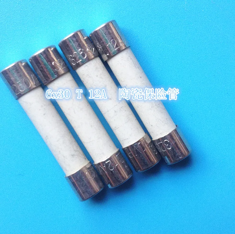 

Imported ceramic fuse tube 6*30 6*32 T12A 250V 12A 250VP 326 slow blow 10PCS -1lot