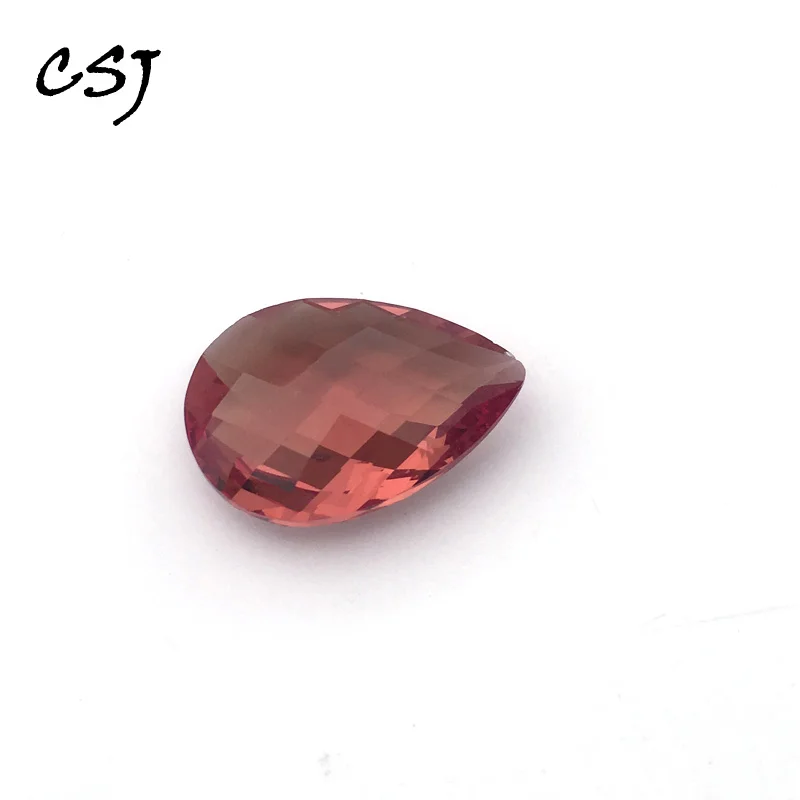 

CSJ Created Diaspore Zultanite Loose Gemstone Pear 18*25MM Sultanite For Diy Fine Jewelry 925 Silver Mounting Color Change Stone